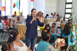 Raquel Arbaje durante el acto.