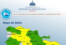 COE eleva alerta amarilla en 14 provincias y el Distrito Nacional por fuertes aguaceros y tormentas este jueves
