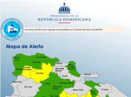 Mantienen bajo alerta a 21 provincias por pronóstico de lluvias y tormentas eléctricas