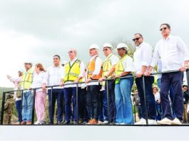 El presidente Abinader inspecciona los avances en la reconstrucción de la Presa de Guaigüí en La Vega