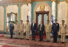 EL PRESIDENTE ABINADER JURAMENTA A LOS NUEVOS ALTOS MANDOS MILITARES Y POLICIALES EN EL PALACIO NACIONAL