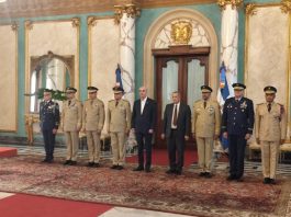 EL PRESIDENTE ABINADER JURAMENTA A LOS NUEVOS ALTOS MANDOS MILITARES Y POLICIALES EN EL PALACIO NACIONAL